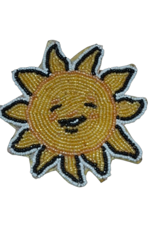 Smiling Sun Handcrafted Beaded Coasters – Set of 6