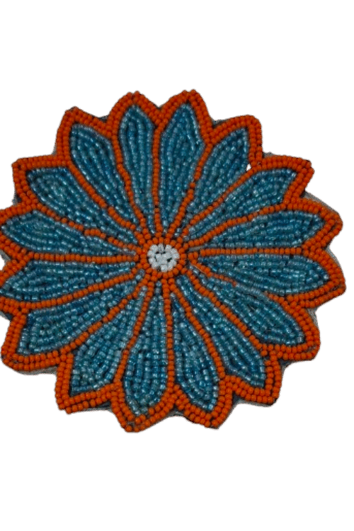 Floral Bloom Handcrafted Beaded Coasters – Set of 6