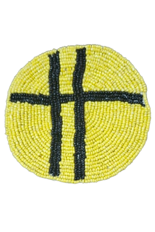 Handcrafted Beaded Yellow Coasters – Set of 6
