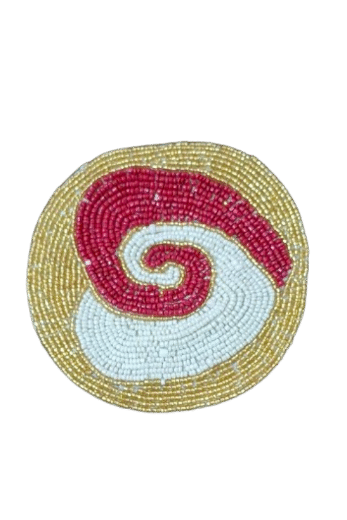 Swirl Pattern Beaded Coasters – Set of 6